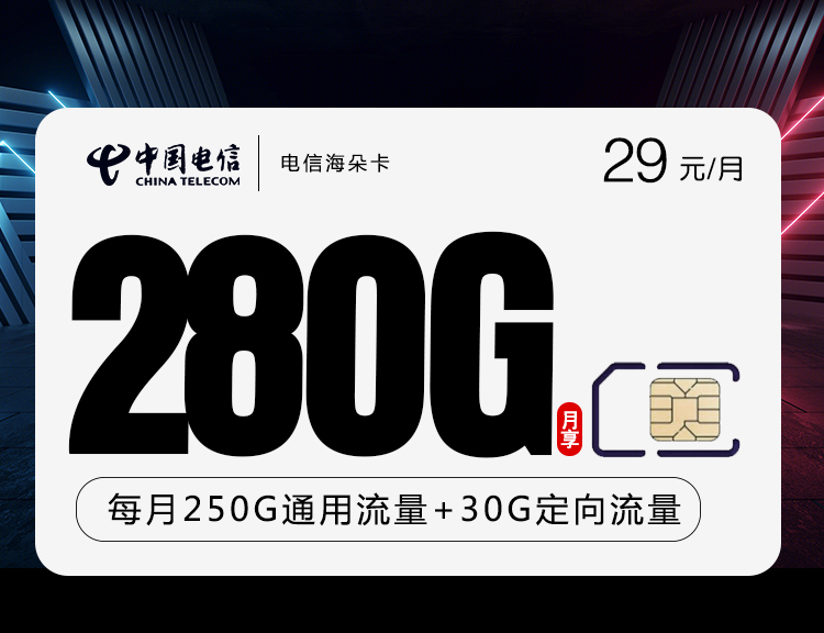 电信海朵卡【长期29月租可续约】
