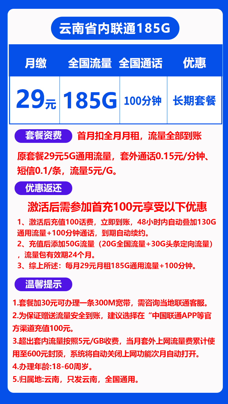 云南省内联通