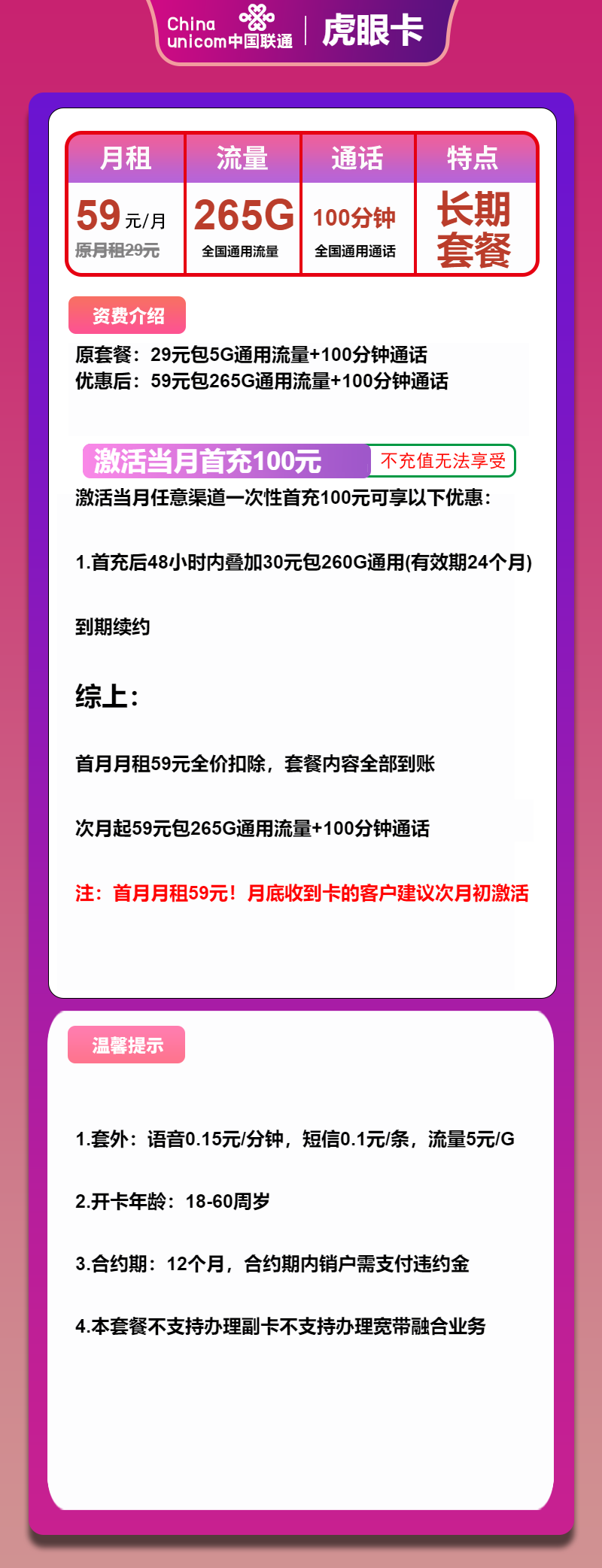 联通虎眼卡