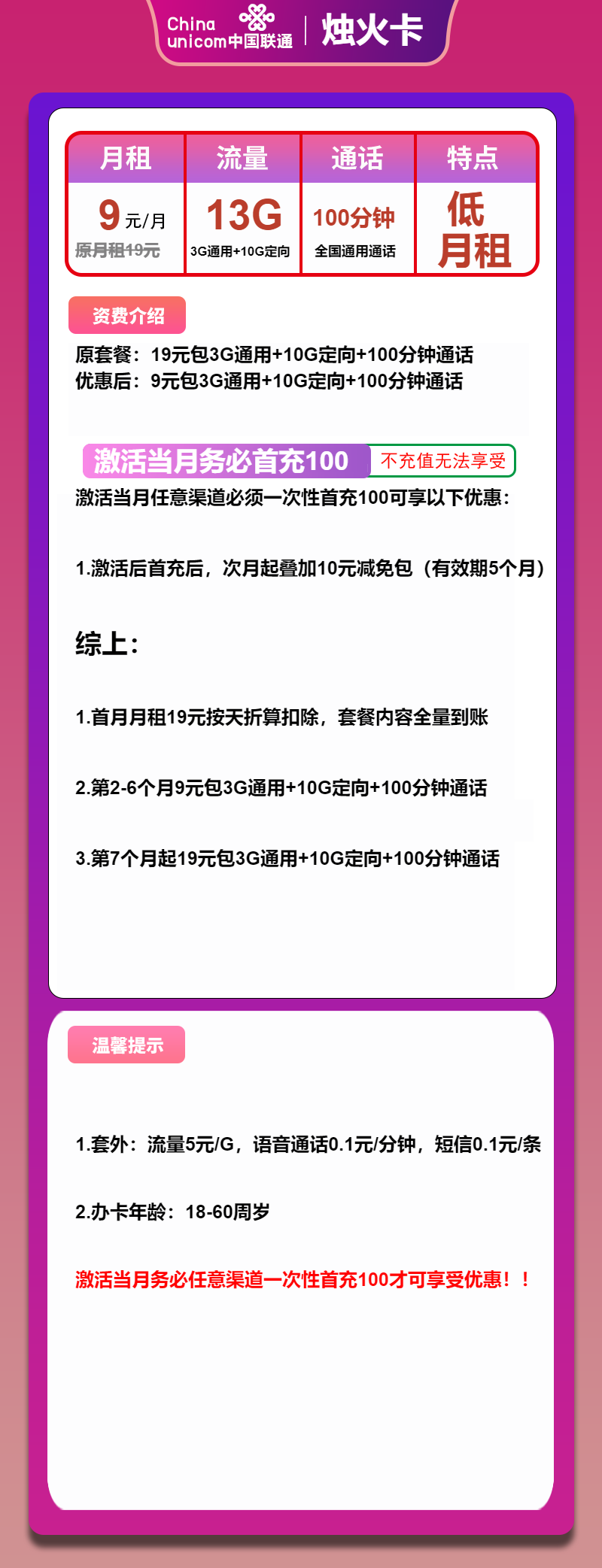 联通烛火卡