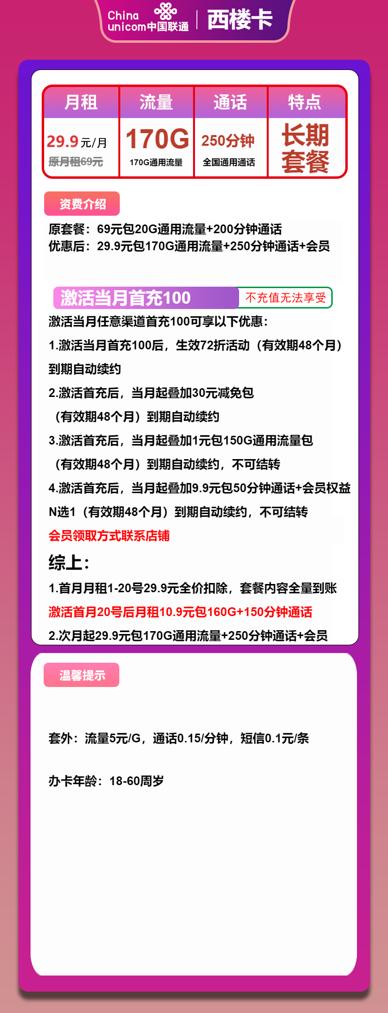 联通西楼卡