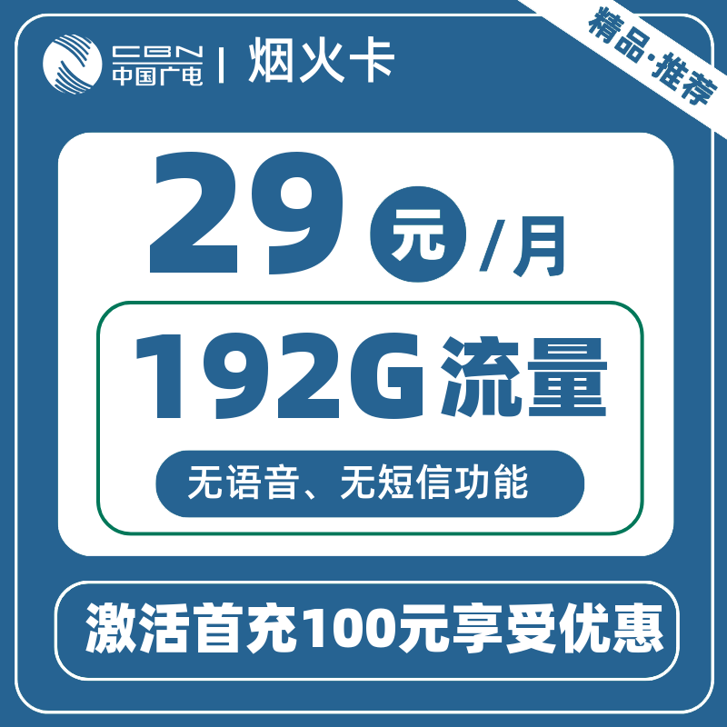 广电烟火卡丨29元192G