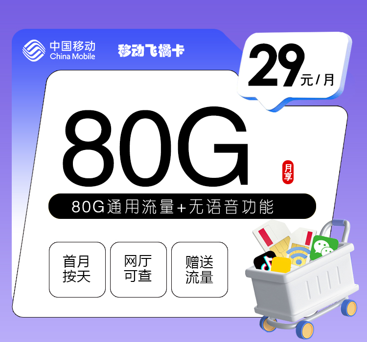 移动飞橘卡29元80G