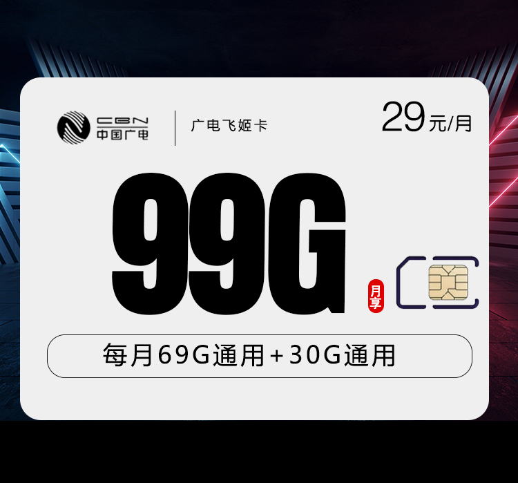 广电飞姬卡29元99G